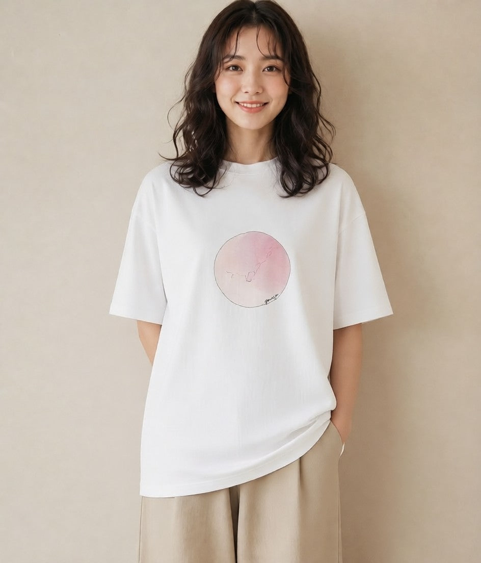 デザインTシャツ レディース マカロン 食べ物 フード イラスト きれいめカジュアル 春服 ミセス 白T YMAZO
