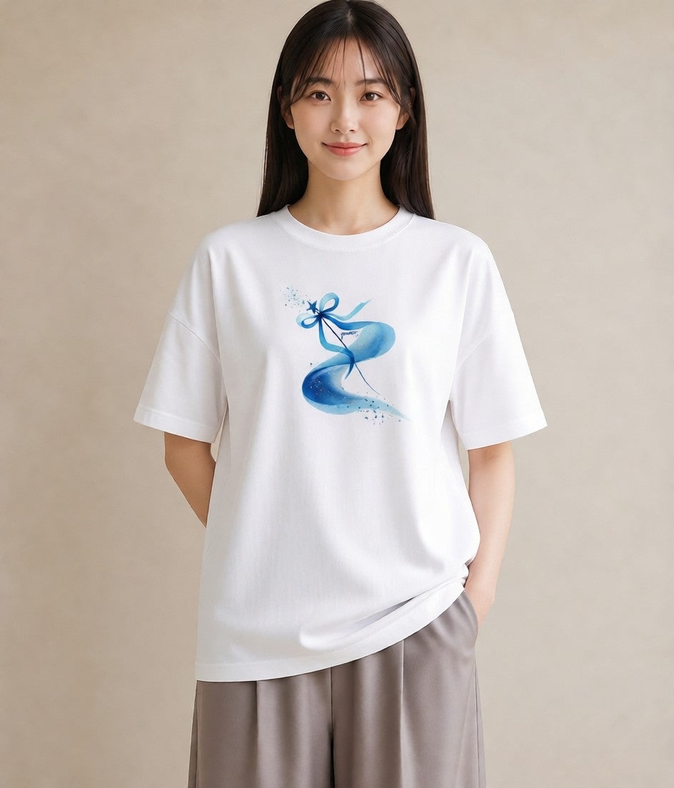デザインTシャツ レディース 射手座 星空 宇宙 イラスト ミニマル 敬老の日 ホワイトデー 白T YMAZO