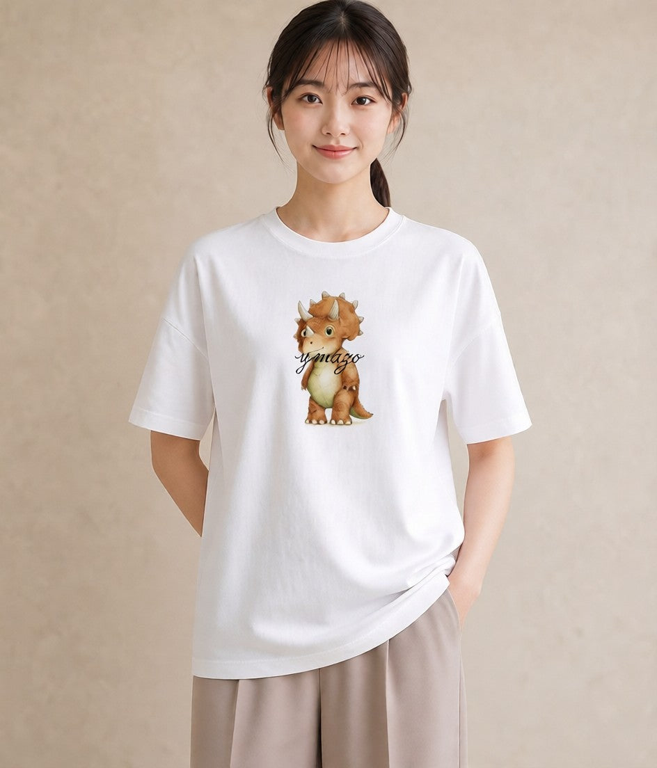 デザインTシャツ レディース サイ 動物 アニマル イラスト フェミニン 20代 カジュアルコーデ 白T YMAZO