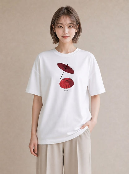 半袖Tシャツ レディース 風鈴 ガラス 夏 ナチュラル アンティーク イラスト シンプル 女性 旅行用 白T YMAZO