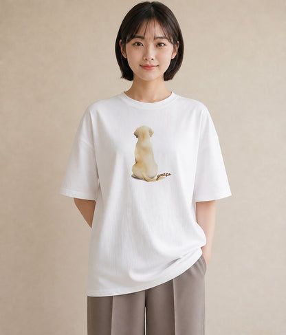 Tシャツ レディース ラブラドールレトリバー 犬 いぬ イラスト モード 女性向けギフト 散歩 白T YMAZO