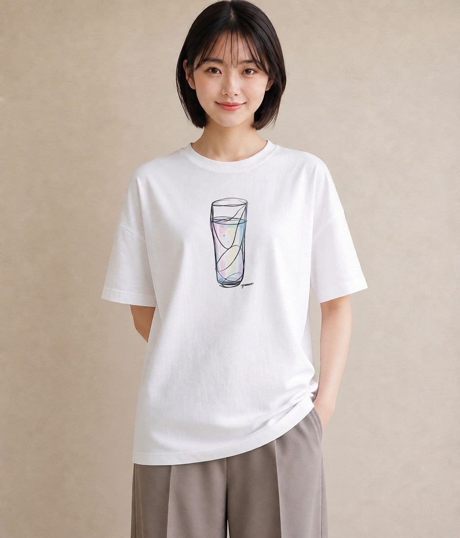 Tシャツ レディース コーヒー カフェ 珈琲 イラスト モード デート 帰省 白T YMAZO