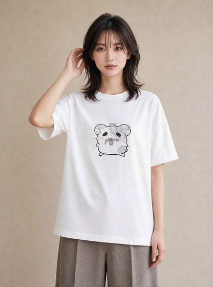 Tシャツ レディース ロボロフスキー ペット 動物 イラスト 個性的 おしゃれギフト 社会人 白T YMAZO