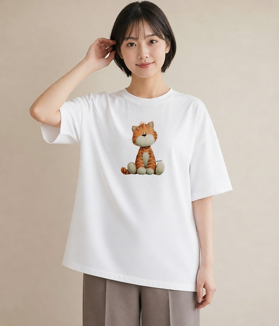 デザインTシャツ レディース ベンガル 猫 ねこ イラスト カジュアル 友達ギフト 部屋着 白T YMAZO