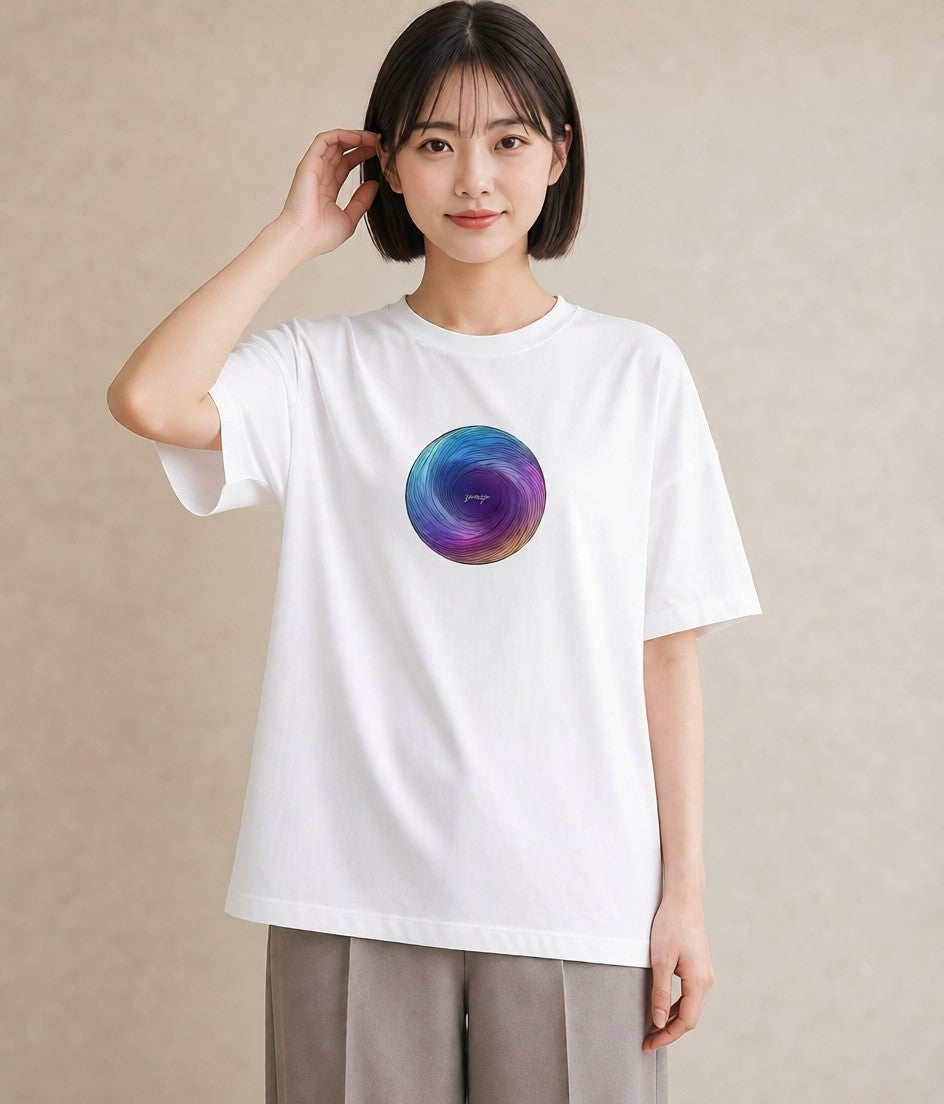 グラフィックTシャツ レディース プラネット 星空 宇宙 イラスト ニュアンス 母娘コーデ 自分用 白T YMAZO