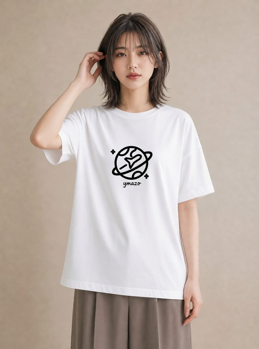 プリントTシャツ レディース 旅 トラベル スタンプ イラスト きれいめ 夏コーデ 通学 白T YMAZO