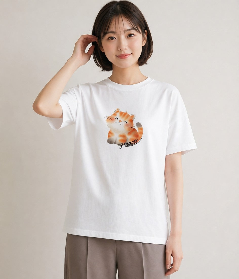 デザインTシャツ レディース とら 動物 アニマル イラスト きれいめ 秋コーデ おしゃれギフト 白T YMAZO