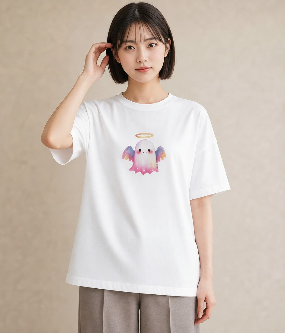 デザインTシャツ レディース わたあめ 食べ物 フード イラスト カジュアル 旅行 母娘コーデ 白T YMAZO