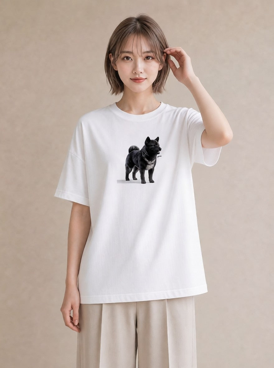 半袖Tシャツ レディース 柴犬 しばいぬ 犬 いぬ イラスト ポップ クリスマス 旅行 白T YMAZO