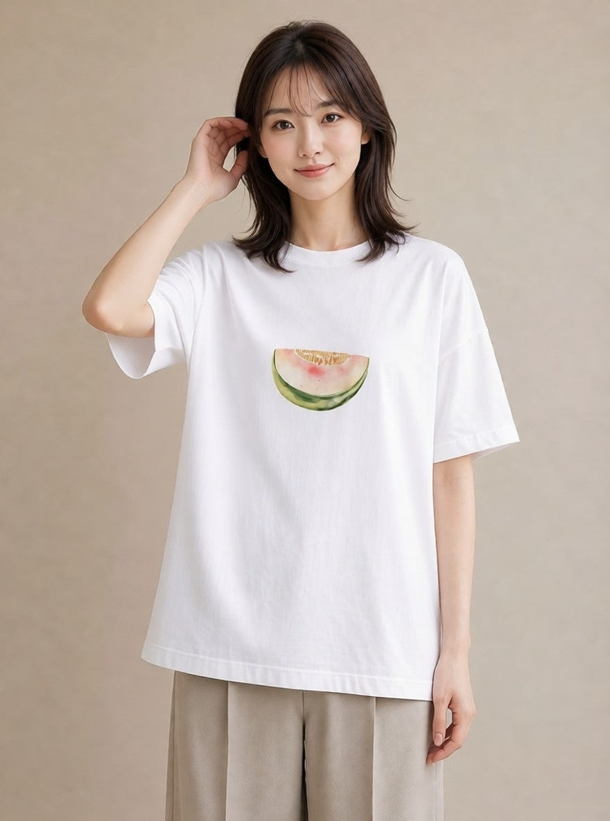 Tシャツ レディース アボカド 食べ物 フード イラスト きれいめ ギフト 母の日 白T YMAZO