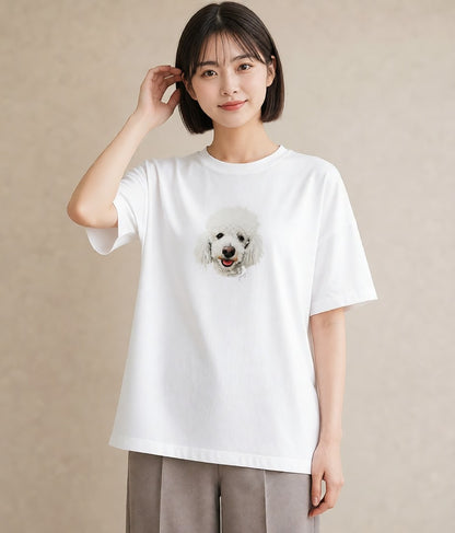 デザインTシャツ レディース トイプードル プードル 犬 いぬ イラスト 水彩風 姉妹 送別ギフト 白T YMAZO