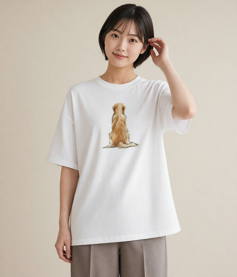 Tシャツ レディース 保護犬 犬 いぬ イラスト ゆるコーデ 週末コーデ 敬老の日 白T YMAZO