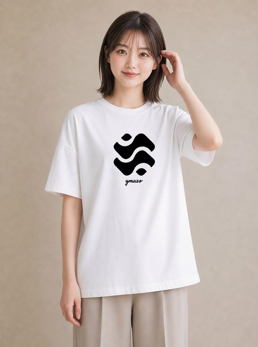 Tシャツ レディース 紙の船 水辺 ナチュラル アンティーク イラスト 休日コーデ 旅行 母娘コーデ 白T YMAZO