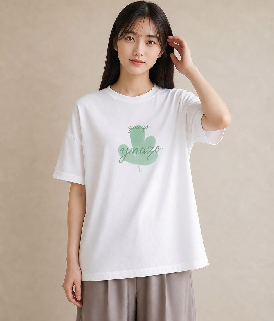 グラフィックTシャツ レディース 多肉植物 植物 ボタニカル イラスト ラフカジュアル 夏コーデ 通学 白T YMAZO