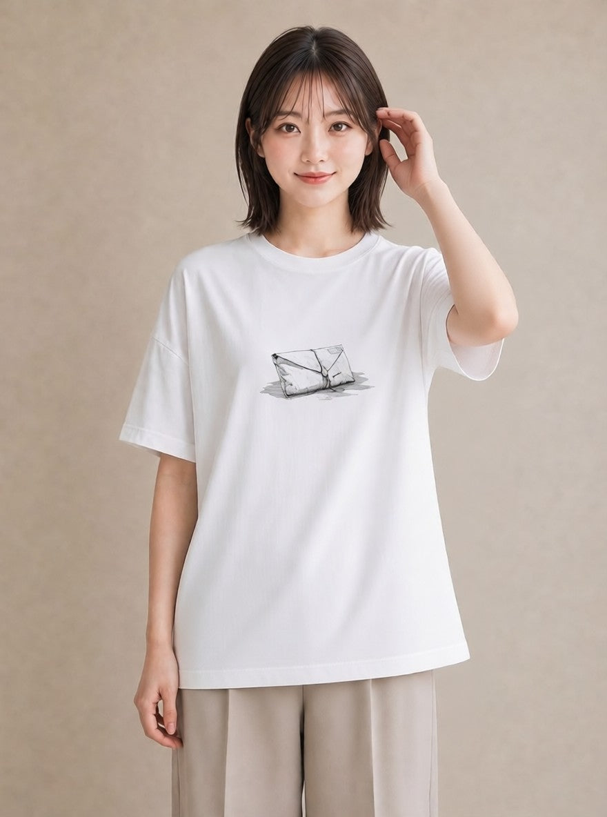 グラフィックTシャツ レディース 封蝋 手紙 アンティーク ナチュラル イラスト 上品 誕生日プレゼント 綿100 白T YMAZO