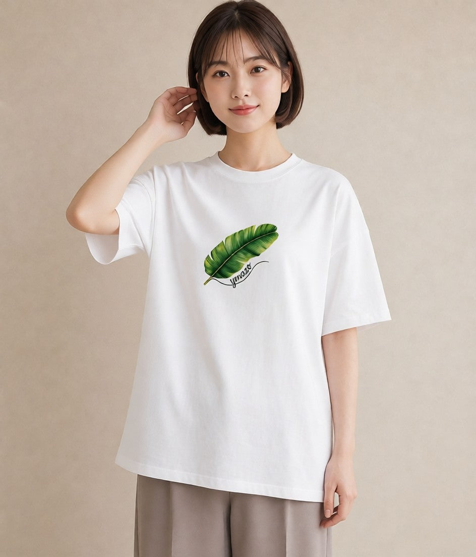グラフィックTシャツ レディース モンステラ 植物 ボタニカル イラスト ゆるコーデ 旅行 母娘コーデ 白T YMAZO