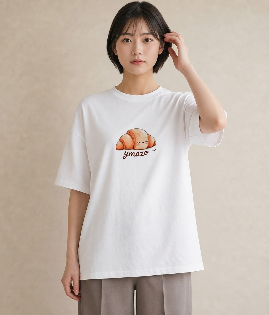 Tシャツ レディース ドーナツ 食べ物 フード イラスト 可愛い 誕生日プレゼント 綿100 白T YMAZO