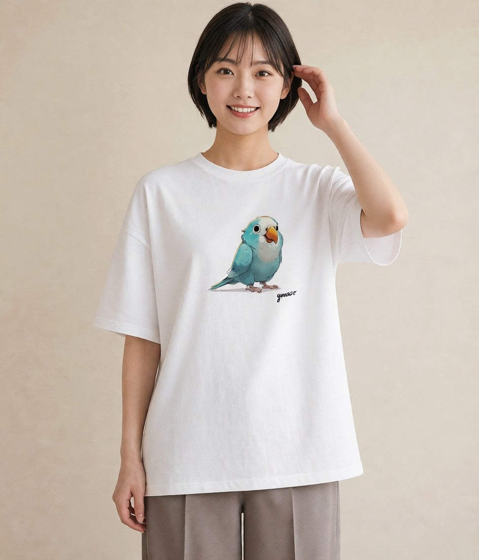 半袖Tシャツ レディース オカメインコ ペット 動物 イラスト モード 部屋着 女性向けギフト 白T YMAZO