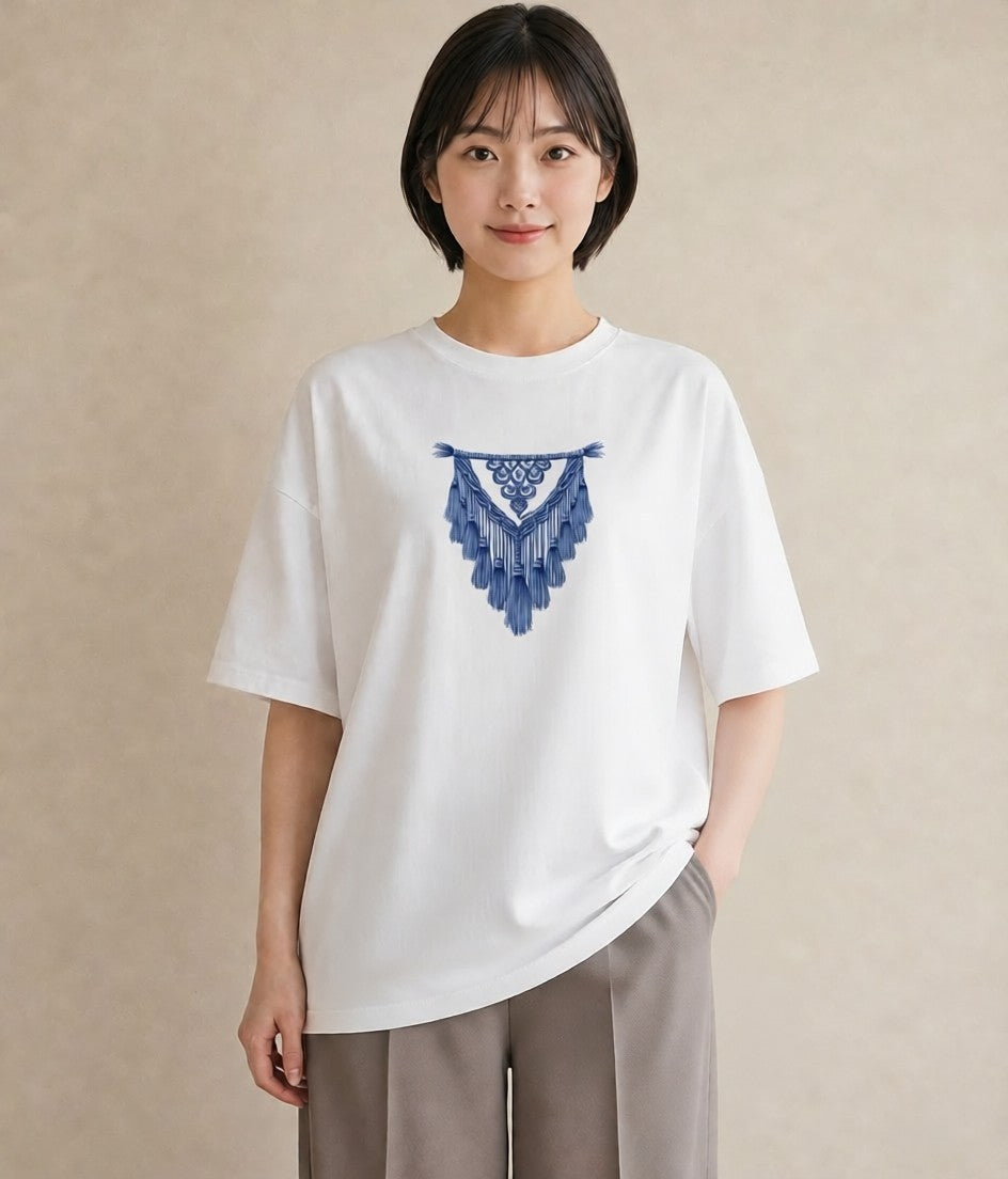半袖Tシャツ レディース 風鈴 ガラス 夏 ナチュラル アンティーク イラスト ミニマル 春服 ミセス 白T YMAZO
