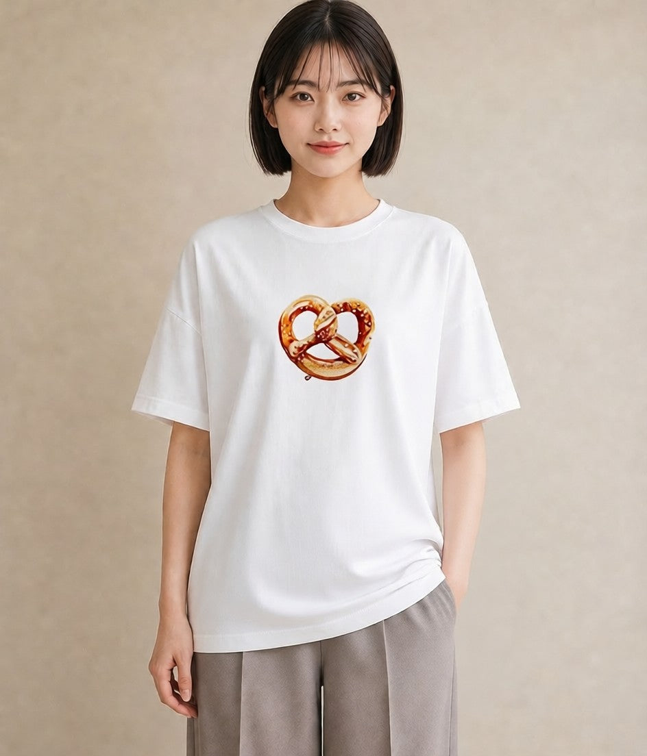 デザインTシャツ レディース ドーナツ 食べ物 フード イラスト ガーリー ミセス 春コーデ 白T YMAZO