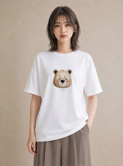 グラフィックTシャツ レディース コアラ 動物 アニマル イラスト 手描き風 社会人 女性 白T YMAZO