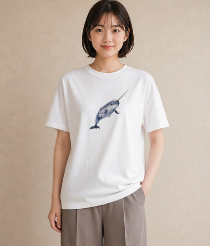 プリントTシャツ レディース マンボウ 海の生き物 海 イラスト カジュアル 買い物 夏コーデ 白T YMAZO