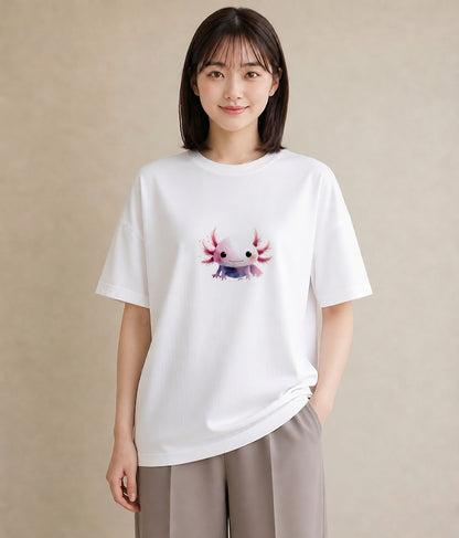 プリントTシャツ レディース チンアナゴ 海の生き物 海 イラスト アート風 レイヤード 友達ギフト 白T YMAZO