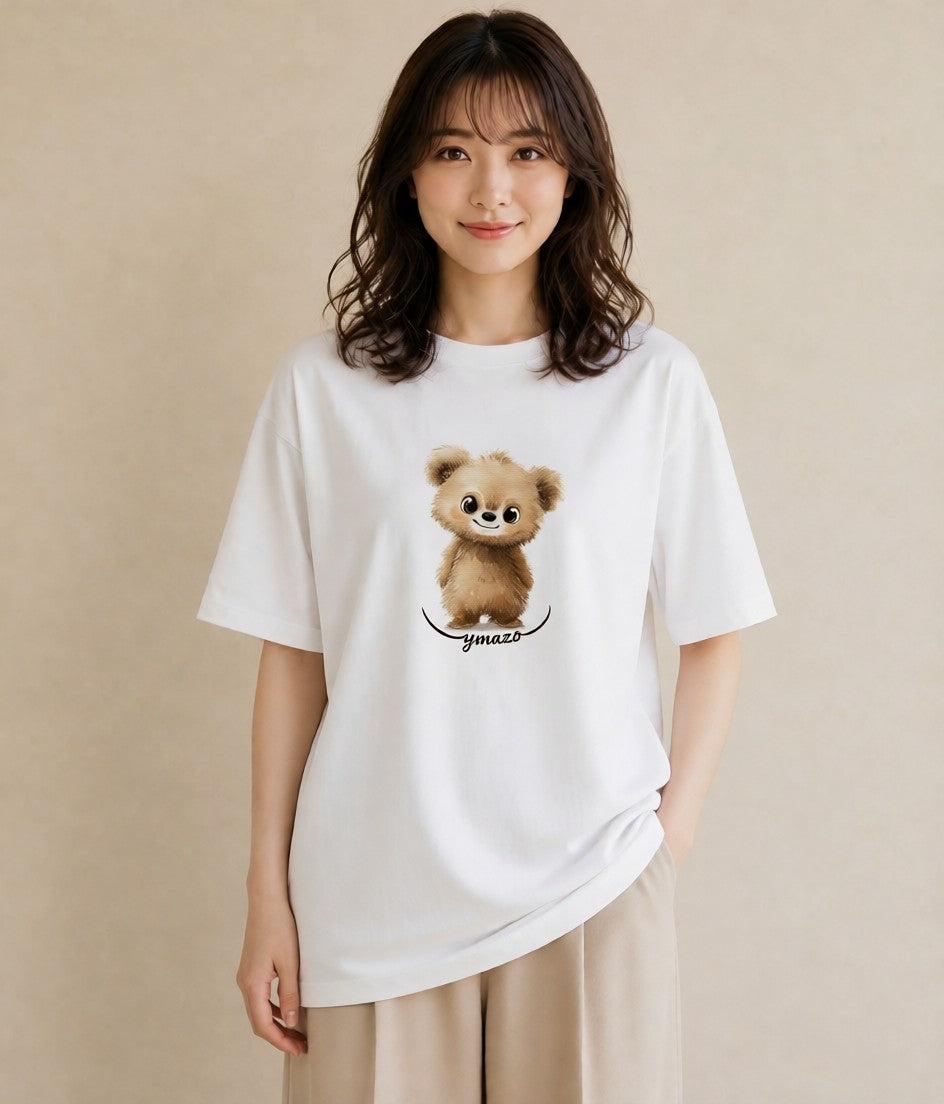 グラフィックTシャツ レディース コアラ 動物 アニマル イラスト カフェコーデ レイヤード 友達ギフト 白T YMAZO