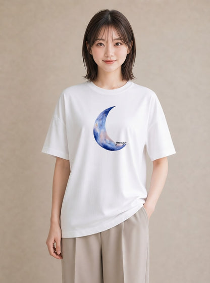 グラフィックTシャツ レディース 射手座 星空 宇宙 イラスト きれいめ 秋コーデ おしゃれギフト 白T YMAZO