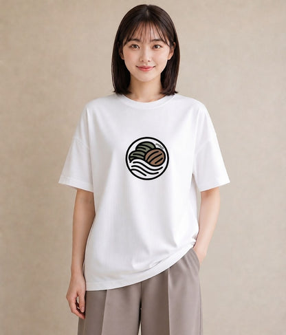 Tシャツ レディース カフェ カフェロゴ ロゴ イラスト ラフカジュアル お出かけ 普段着 白T YMAZO