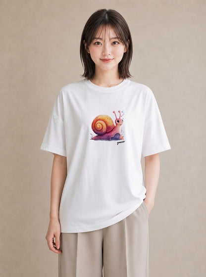 デザインTシャツ レディース 貝 海の生き物 海 イラスト お洒落 休日 ペアコーデ 白T YMAZO
