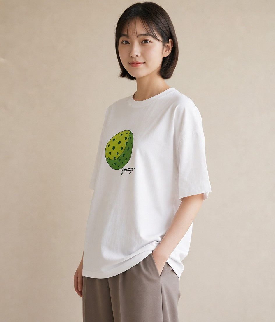 プリントTシャツ レディース 惑星 星空 宇宙 イラスト 普段着 週末コーデ 白T YMAZO