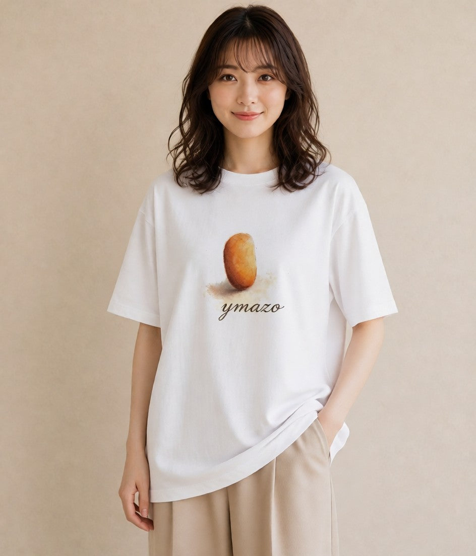 グラフィックTシャツ レディース ドーナツ 食べ物 フード イラスト ゆるかわ おしゃれギフト 社会人 白T YMAZO