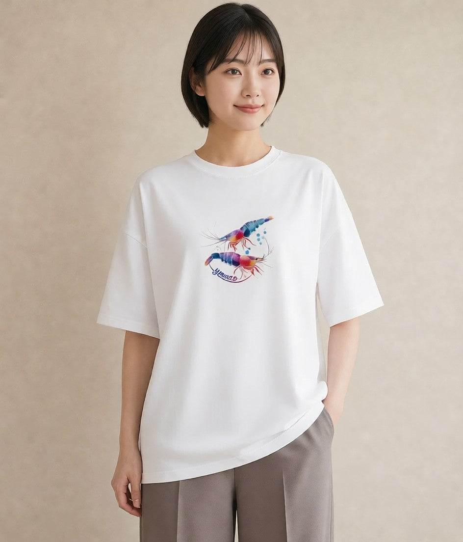 Tシャツ レディース 魚座 星空 宇宙 イラスト 旅行コーデ ペアコーデ 秋コーデ 白T YMAZO