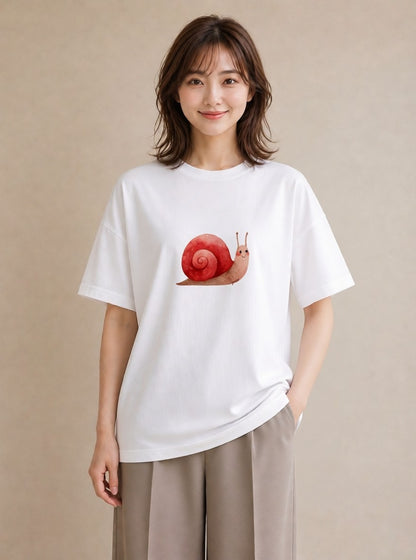 デザインTシャツ レディース チンアナゴ 海の生き物 海 イラスト ポップ カジュアルコーデ 買い物 白T YMAZO