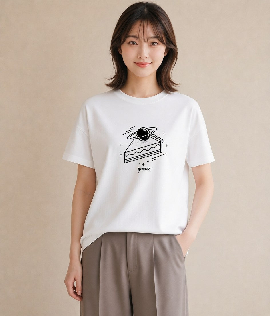 半袖Tシャツ レディース スイーツ お菓子 デザート イラスト ラフ 親子 20代 白T YMAZO
