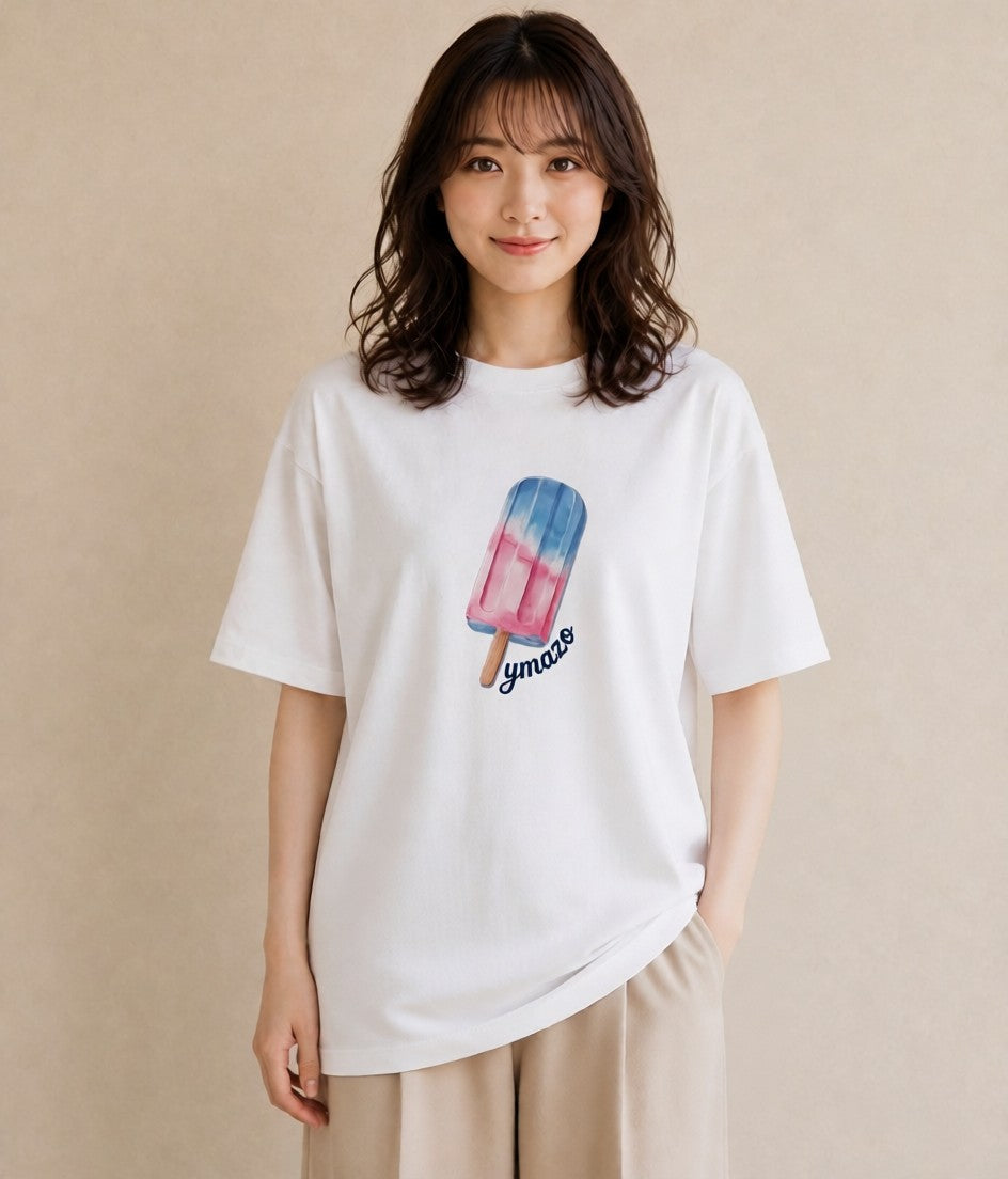 Tシャツ レディース クッキー 食べ物 フード イラスト 抜け感 女性向けギフト 散歩 白T YMAZO