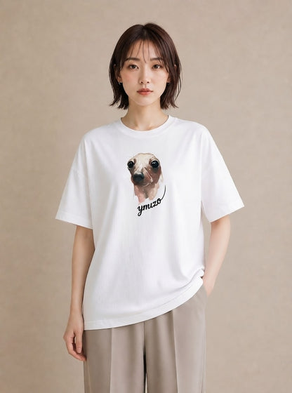 半袖Tシャツ レディース ラッコ 動物 アニマル イラスト 休日コーデ 送別ギフト 通勤 白T YMAZO