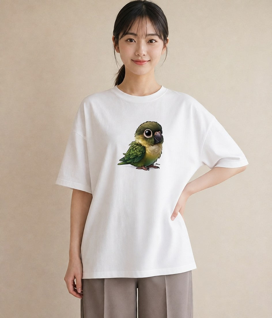グラフィックTシャツ レディース コザクラインコ ペット 動物 イラスト きれいめ 旅行 母娘コーデ 白T YMAZO