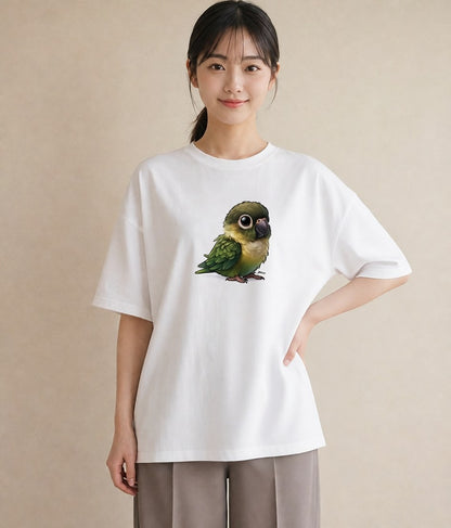 グラフィックTシャツ レディース コザクラインコ ペット 動物 イラスト きれいめ 旅行 母娘コーデ 白T YMAZO