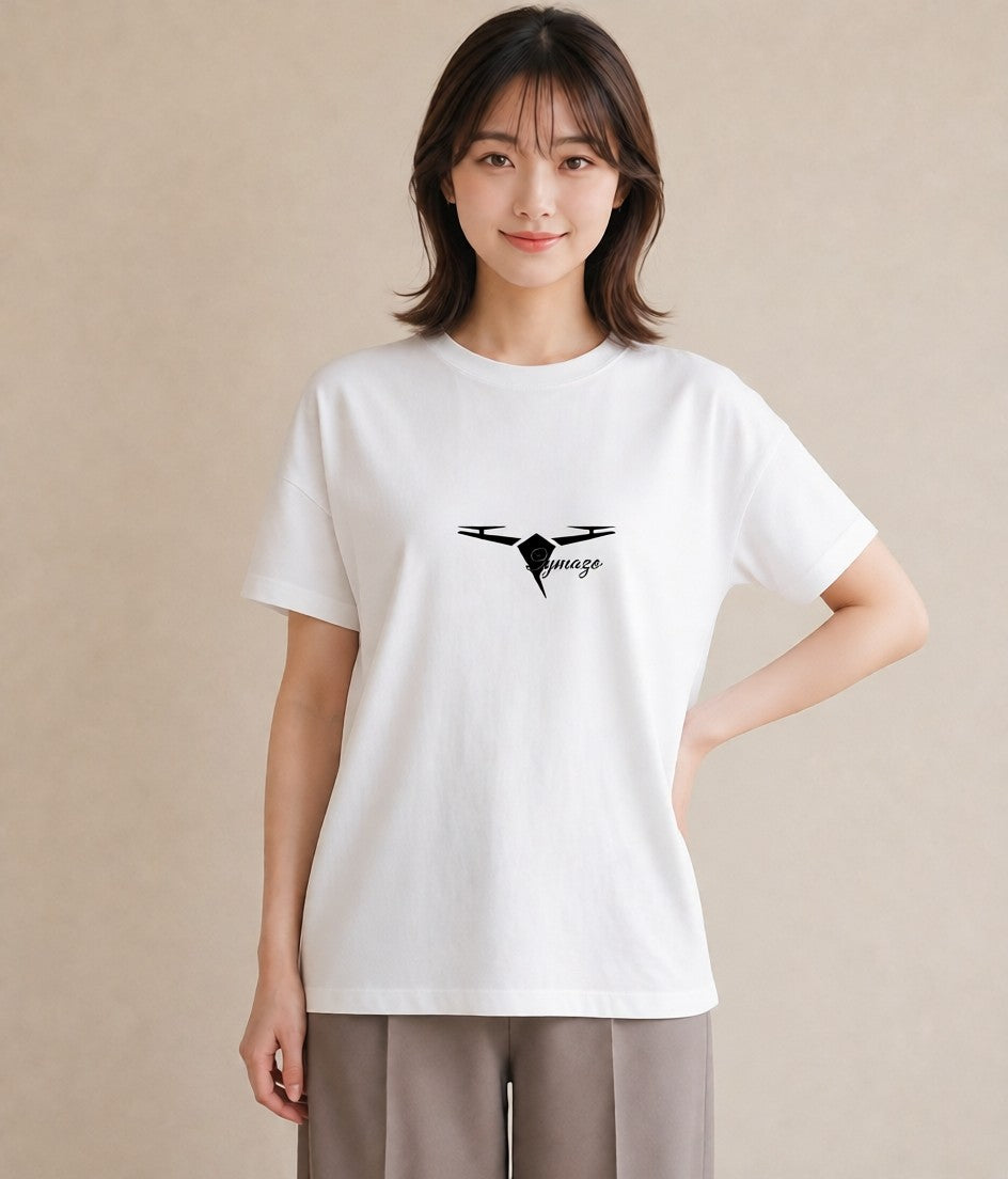 グラフィックTシャツ レディース 折り鶴 折り紙 ナチュラル アンティーク イラスト ラフカジュアル 旅行 母娘コーデ 白T YMAZO
