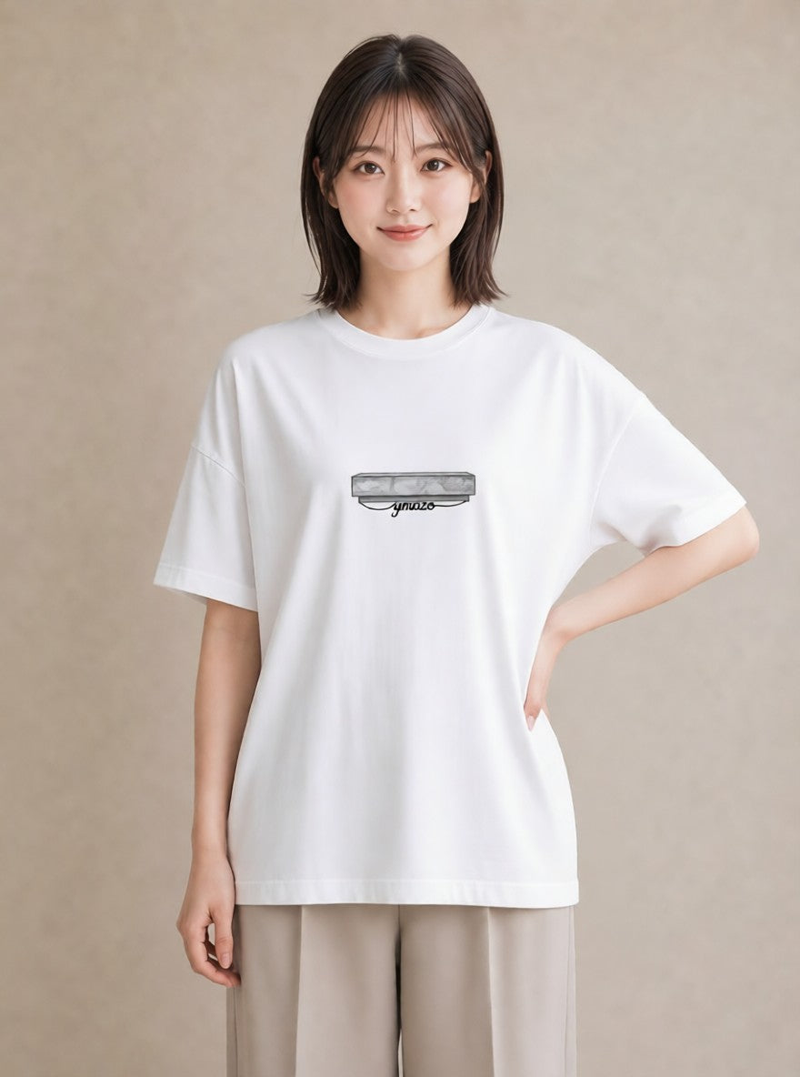 グラフィックTシャツ レディース 雨上がりのベンチ ベンチ ナチュラル アンティーク イラスト 抜け感 ルームウェア ギフト 白T YMAZO
