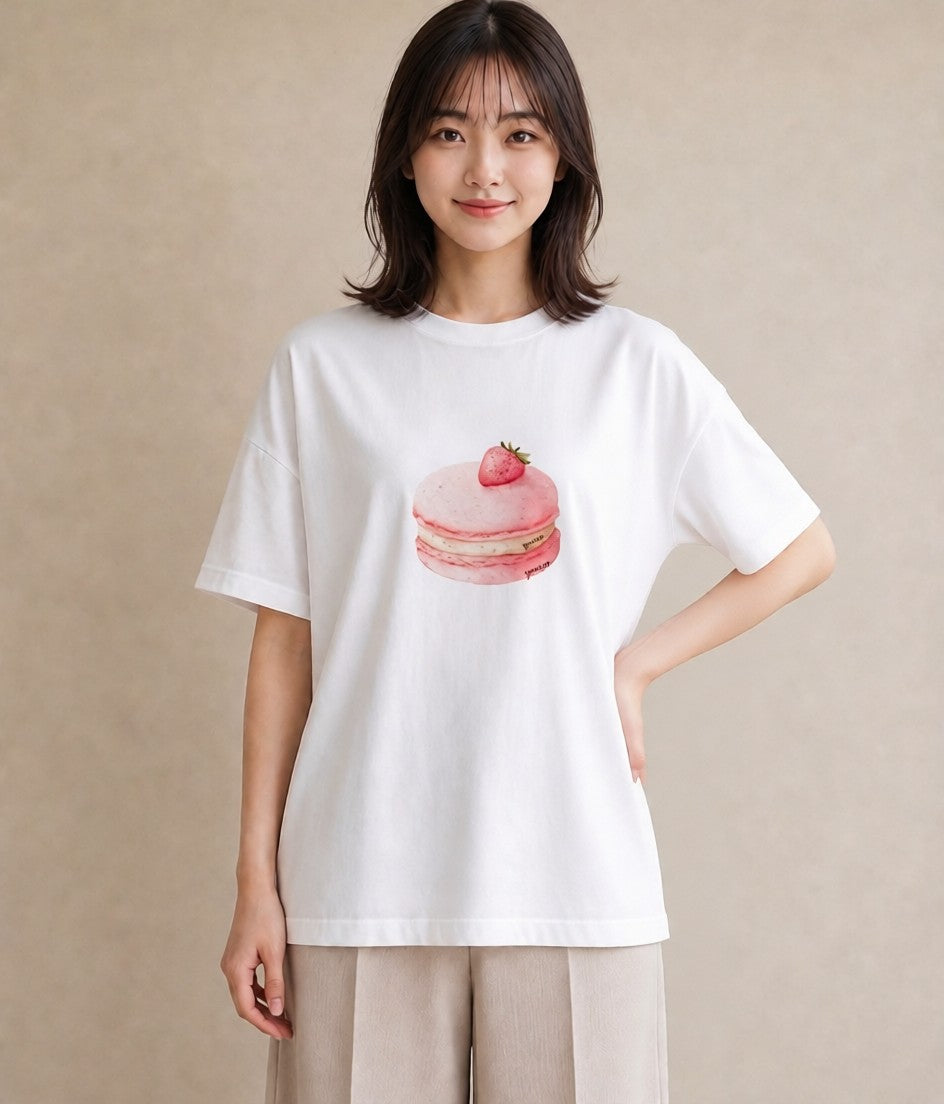 グラフィックTシャツ レディース クッキー 食べ物 フード イラスト ボタニカル 春コーデ 姉妹 白T YMAZO