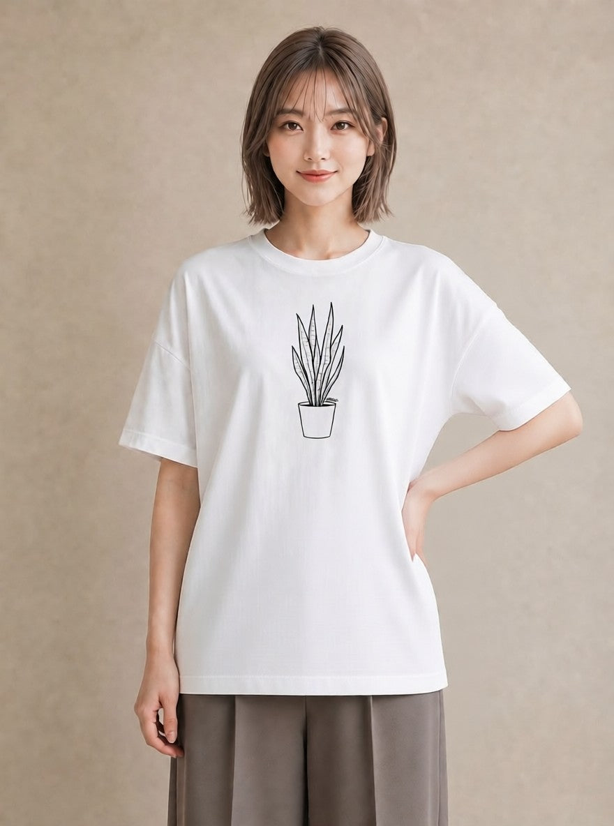 Tシャツ レディース 夕暮れ バルコニー 夕焼け ナチュラル アンティーク イラスト ユニーク 友達ギフト 部屋着 白T YMAZO