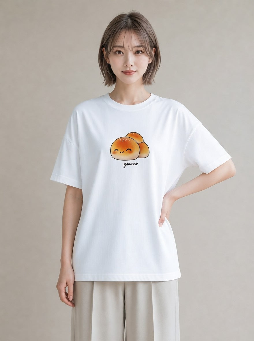 プリントTシャツ レディース ドーナツ 食べ物 フード イラスト シック ルームウェア ギフト 白T YMAZO