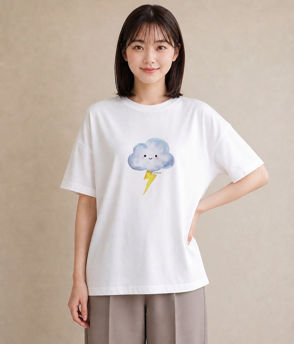Tシャツ レディース 空 星空 宇宙 イラスト お洒落 女子会 お揃い 白T YMAZO
