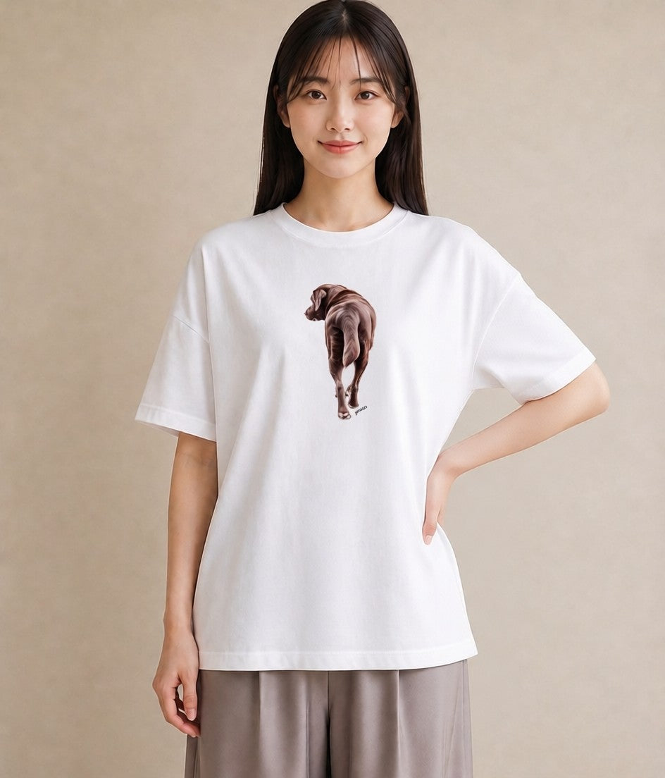 グラフィックTシャツ レディース ミックス犬 犬 いぬ イラスト ニュアンス 通勤 在宅 白T YMAZO