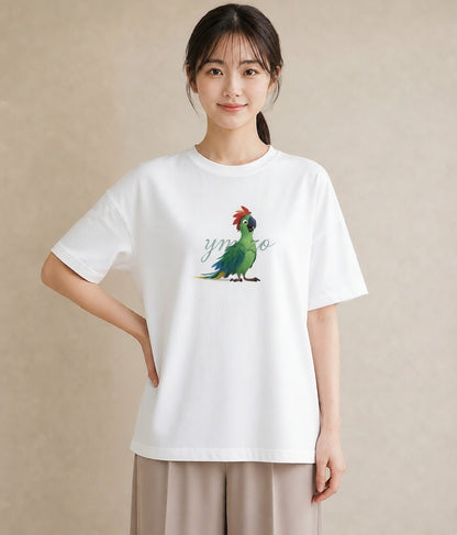 グラフィックTシャツ レディース コザクラインコ ペット 動物 イラスト こなれ感 ルームウェア ギフト 白T YMAZO