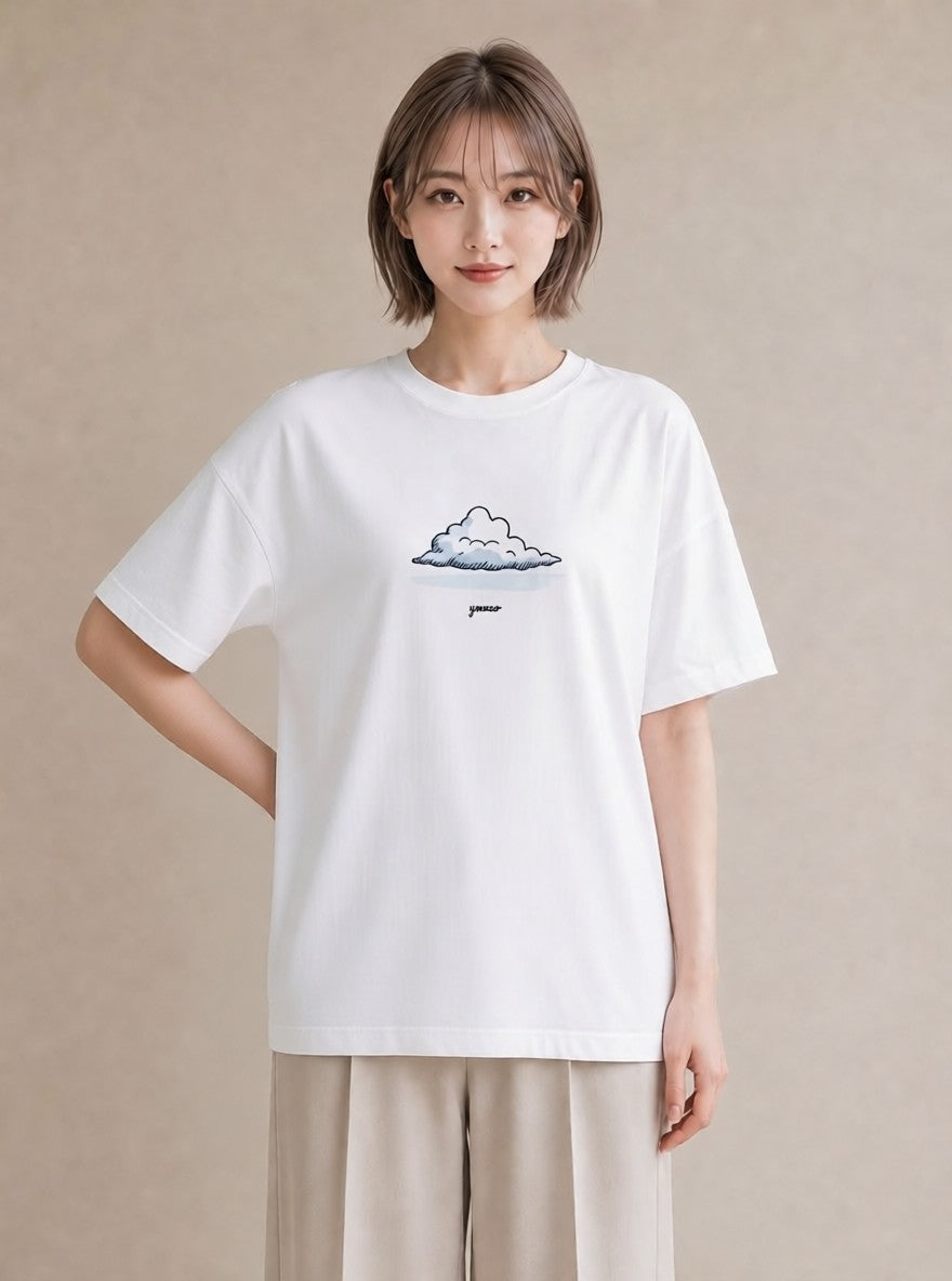 半袖Tシャツ レディース 雨上がりの小道 雨上がり 小道 ナチュラル アンティーク イラスト ポップ 姉妹 送別ギフト 白T YMAZO