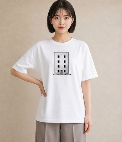 半袖Tシャツ レディース 灯りの家 小屋 夜 ナチュラル アンティーク イラスト ギフト 母の日 白T YMAZO